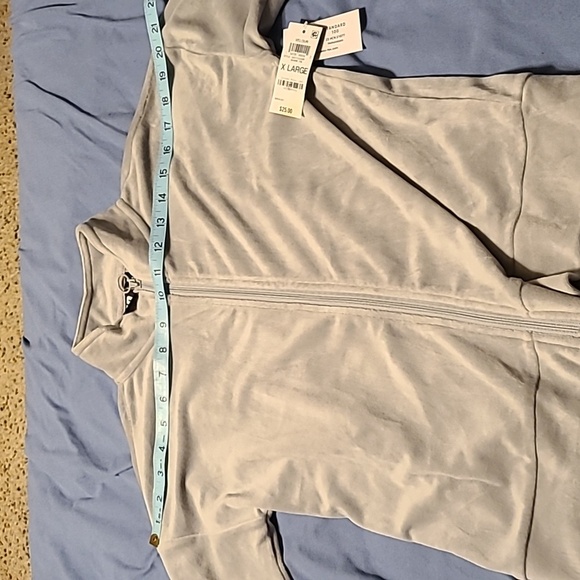 Ideology girls velour gray XL full zip lightweight jacket NWT - Picture 6 of 11